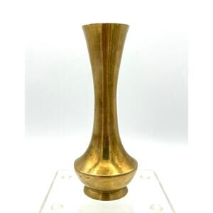 Vintage Brass Bud Flower Vase 5 1/2" India